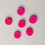 Mini Royal Icing Classic Rose - Hot Pink - .5"