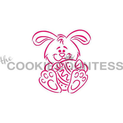 Bunny And Egg Stencil