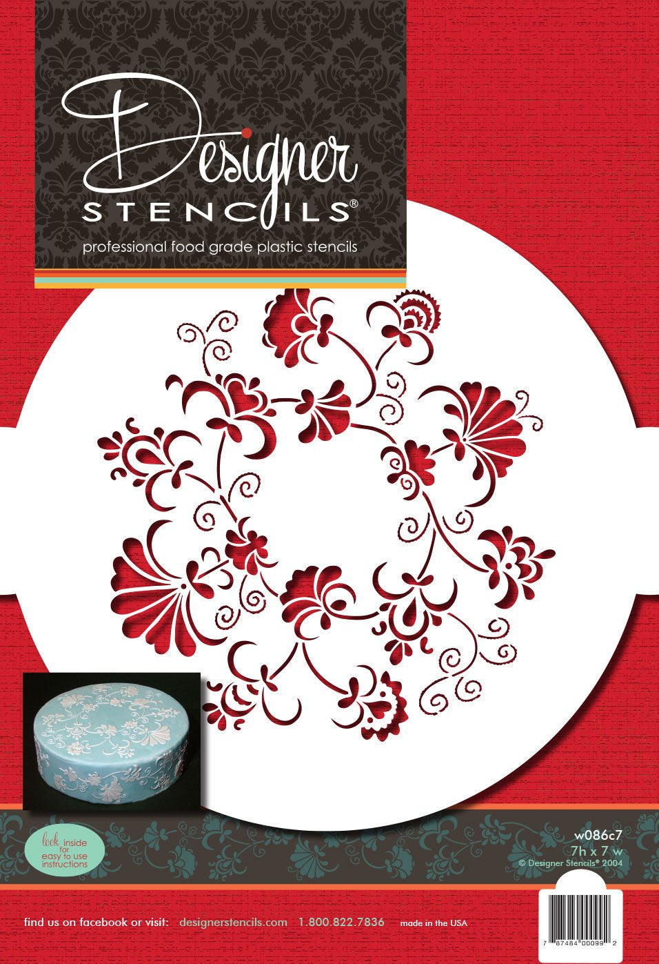 Winterthur Crewel Ring Cake Stencil
