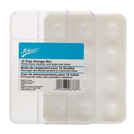 Ateco Tube Storage Box - 12 Tube Compartments