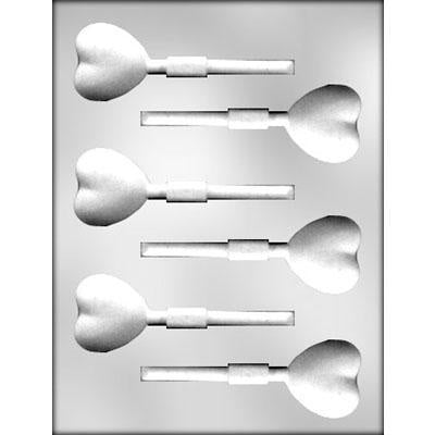 1.5 Inch, Heart Lollipop Chocolate Mold