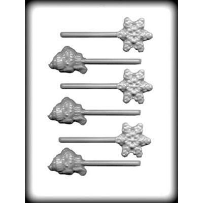 Snowman Snowflake Lollipop Candy Mold
