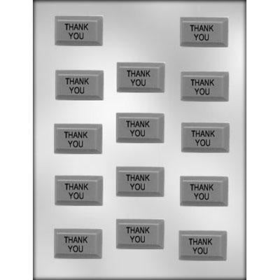Rectangle Thank You Chocolate Bar Mold
