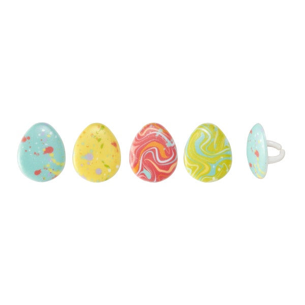 Painted Eggs Cupcake Rings - 12 Rings