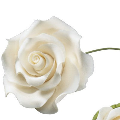 White Rose 1.5" Gumpaste