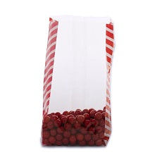 3.5x2x7.5 Bag - Red Candy Stripe - 10 Bags