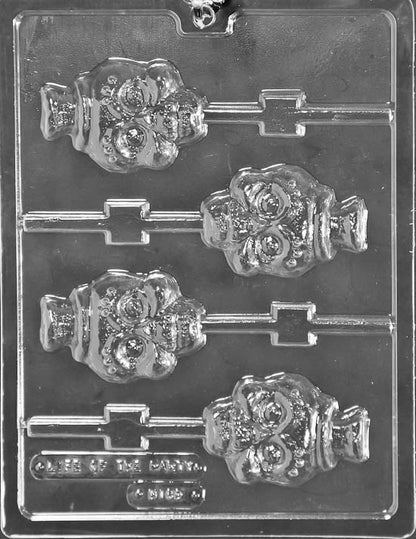 Top Hat Skull Lollipop Chocolate Mold