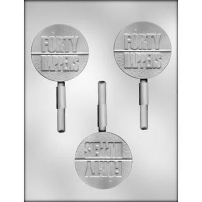 Forty Happens Lollipop Chocolate Mold