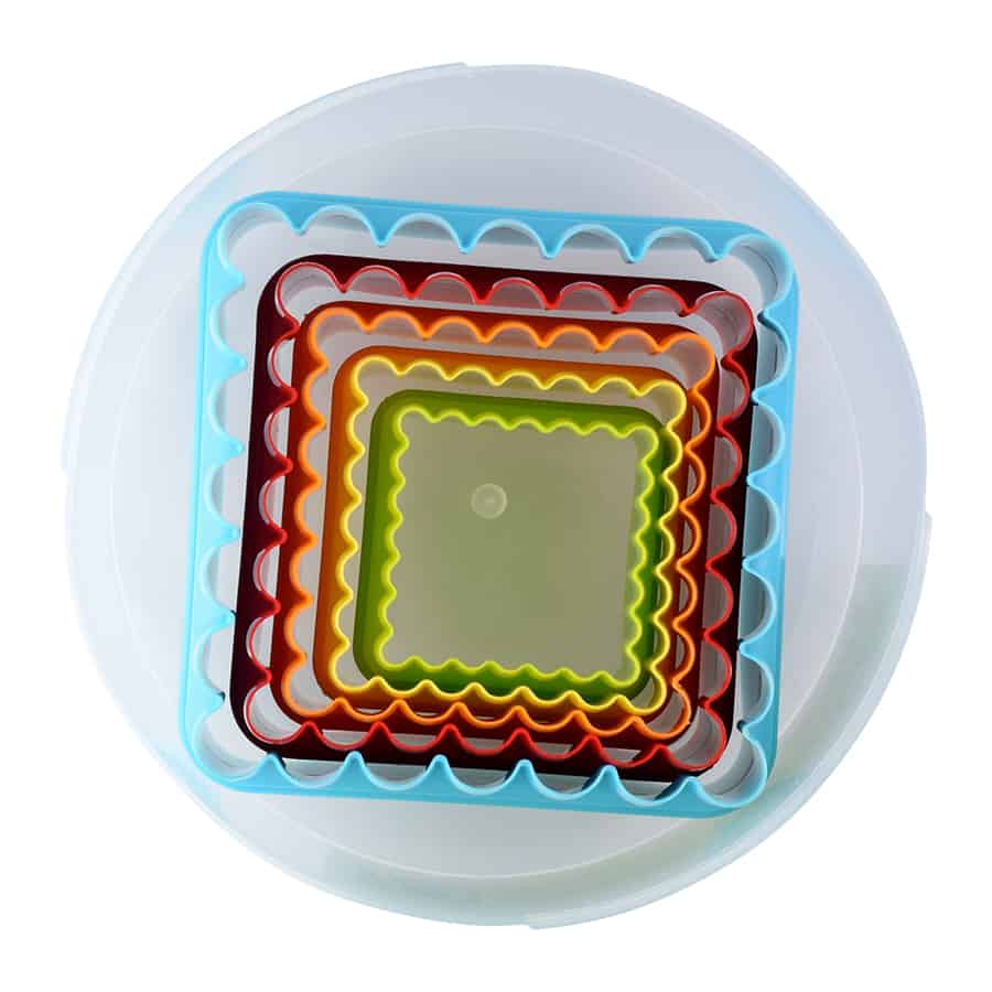 5 Piece Double-Sided Square Cutter Set