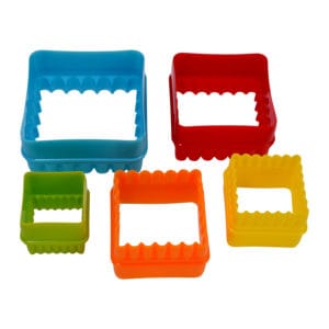 5 Piece Double-Sided Square Cutter Set