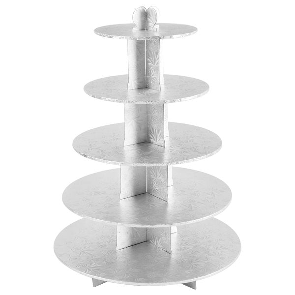 5 Tier, Silver Cupcake Stand