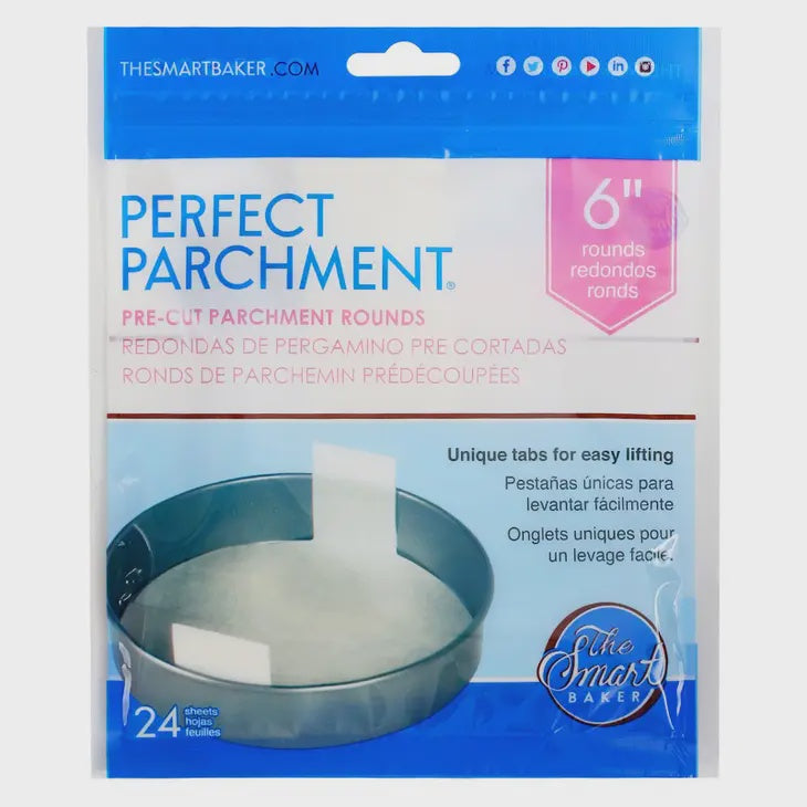 The Smart Baker 6 Inch Perfect Parchment Rounds