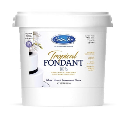 2lbs Tropical White, Satin Ice Tropical Fondant