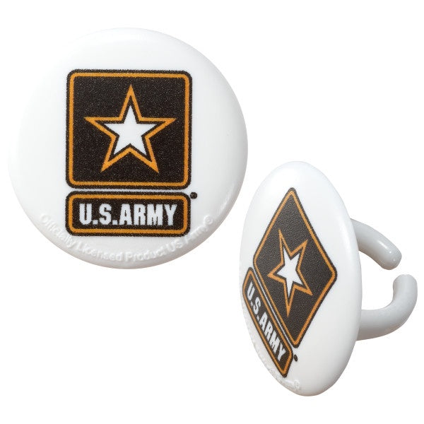 U.S. Army Cupcake Rings - 12/package