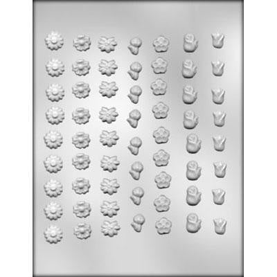 Assortment Of Miniature Flowers Chocolate Mold