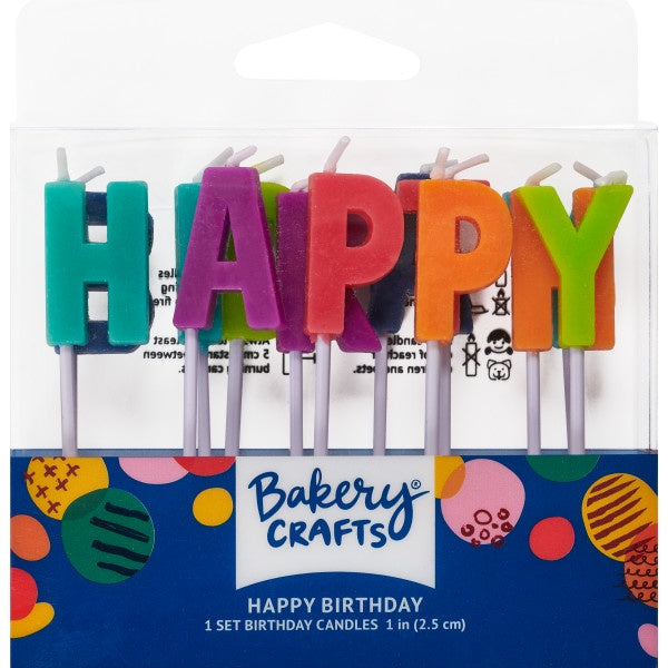 Neon Letter Candles - Happy Birthday