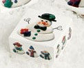 Snowmen Candy Box, 1 Piece Folding Box, 4 Boxes per Package