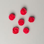 Mini Royal Icing Rose - Red - .5"