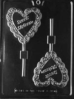 Sweet Sixteen Heart Lollipop Chocolate Mold