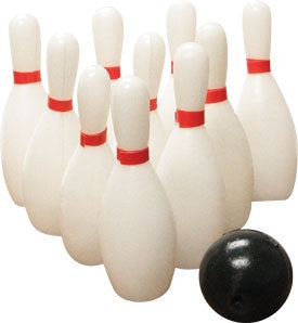 Bowling Ball and Pins Set