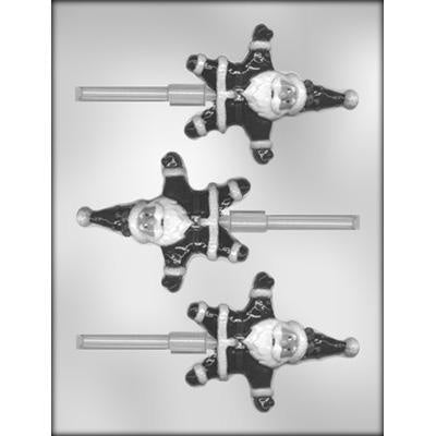 Star Shaped Santa Lollipop Chocolate Mold