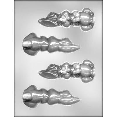 Happy Bent Ear Bunny Chocolate Mold