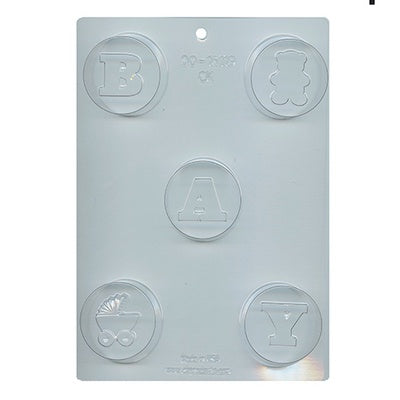 Baby Letters Chocolate Covered Cookie Mold