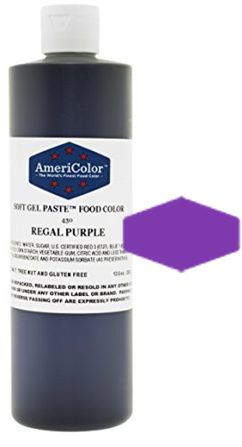 Regal Purple, Americolor Soft Gel Paste Food Color, 13.5oz