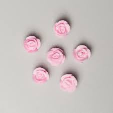 Mini Royal Icing Rose - Pastel Pink- .5"