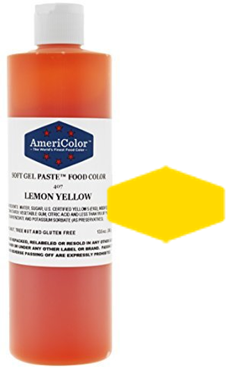 Lemon Yellow, Americolor Soft Gel Paste Food Color, 13.5oz