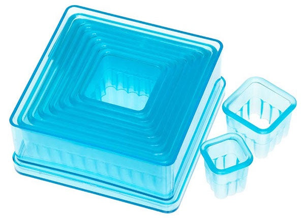 Ateco 9 Piece Fluted Square Cutter Set