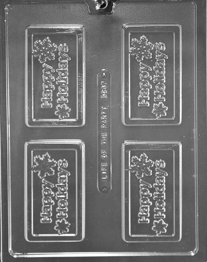 Happy Holidays Business Card Chocolate Mold