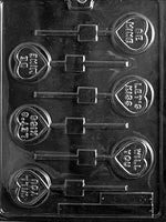 Will You Be Mine/Let's Kiss Lollipop Chocolate Mold