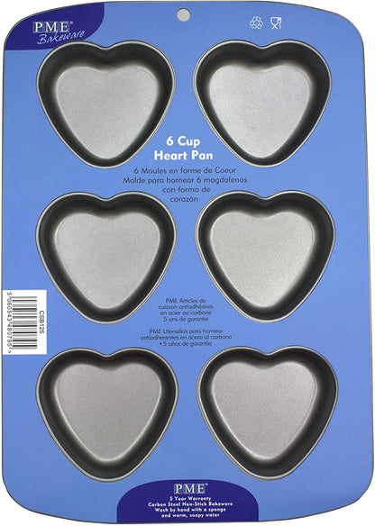 PME 6 Cup Heart Shaped Pan