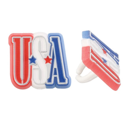 USA Ring Cupcake Rings - 12 Rings