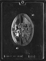 2 Piece, Egg with Bow and Flowers Chocolate Mold