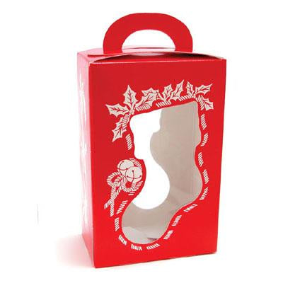 Red, Christmas Stocking Candy Box, 1 Piece Folding Box