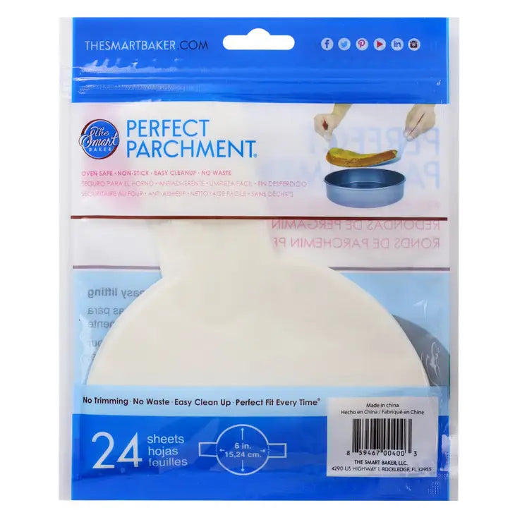 The Smart Baker 6 Inch Perfect Parchment Rounds