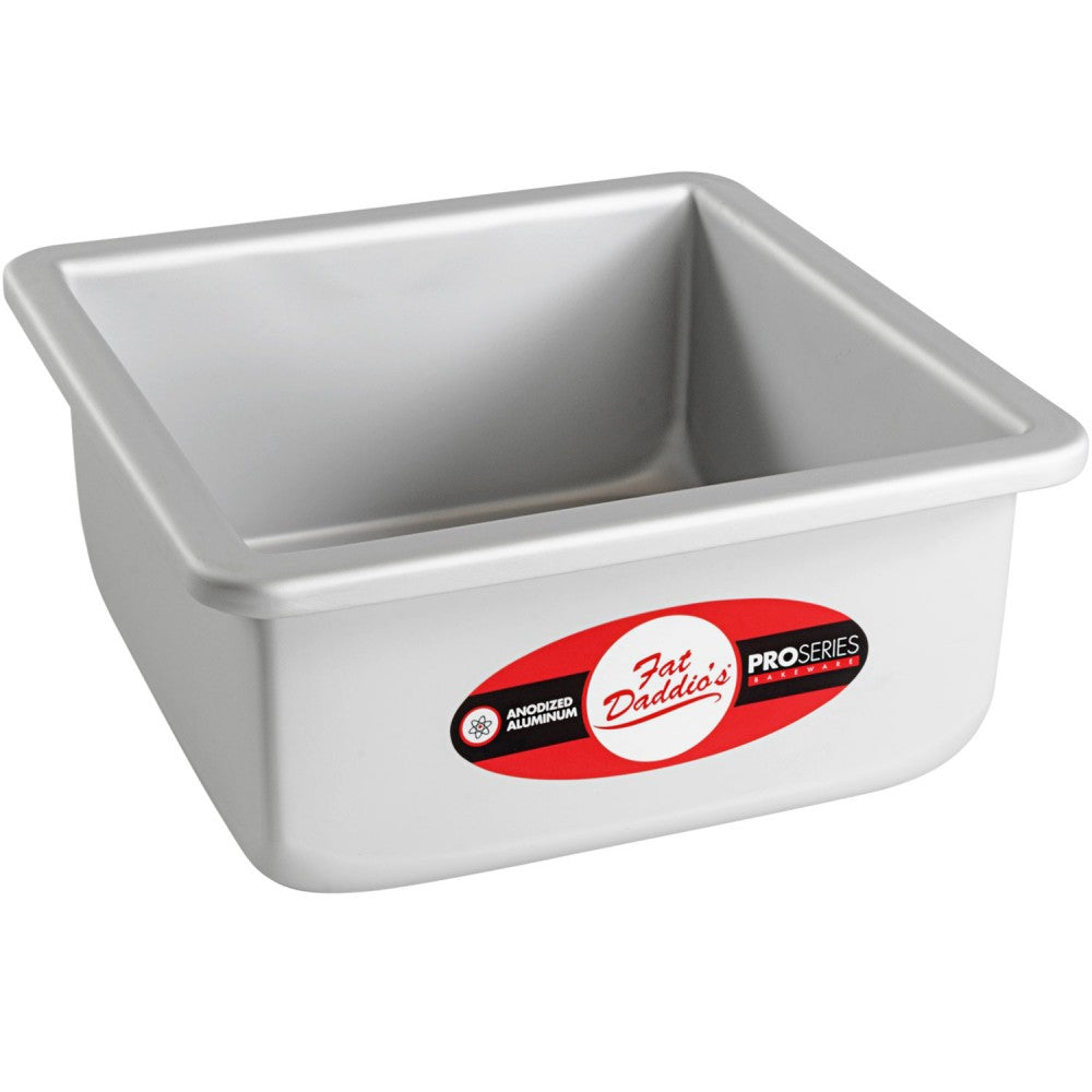 image of fat daddios 6 inch square cake pan that is 3 inches deep
