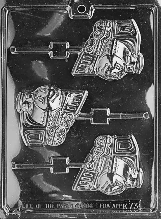 Cartoon Train Lollipop Chocolate Mold