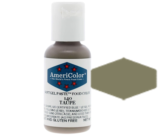 Taupe, Americolor Soft Gel Paste Food Color, .75oz