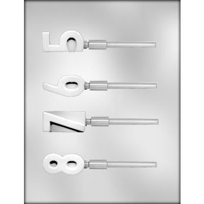 Number 5-6-7-8 Lollipop Chocolate Mold