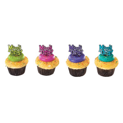 Mardi Gras Cupcake Picks, 12 Picks