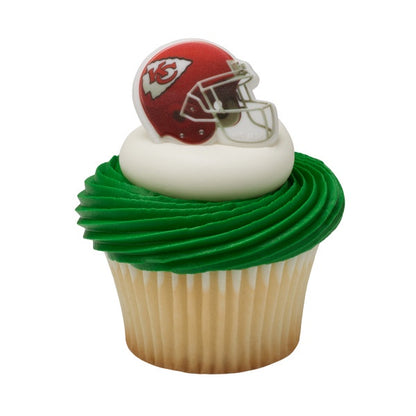 Kansas City Chiefs Cupcake Rings - 12 Rings