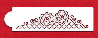 Floral Netting Lace Tier Stencil