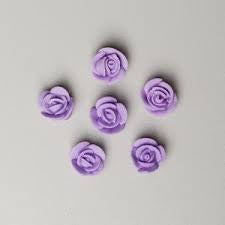 Mini Royal Icing Rose - Lavender - .5"
