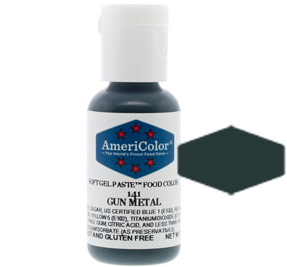 Gun Metal, Americolor Soft Gel Paste Food Color, .75oz