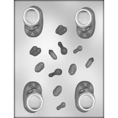 Bootie With Accessories Chocolate Mold