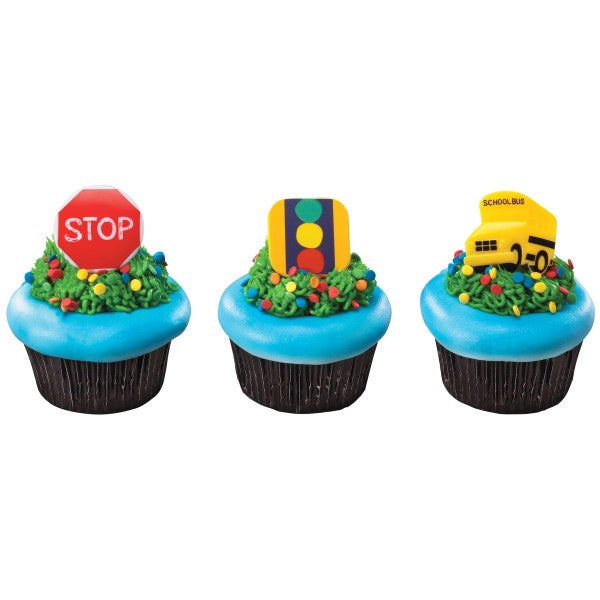 Stop, Look & Listen Cupcake Rings
