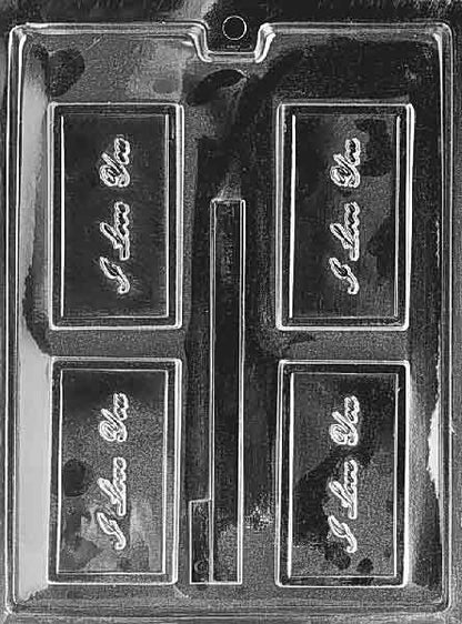 Medium I Love You Chocolate Bar Mold
